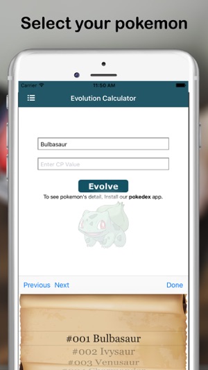 CP & IV Calculator: Evolution calc for Pokemon Go(圖2)-速報App