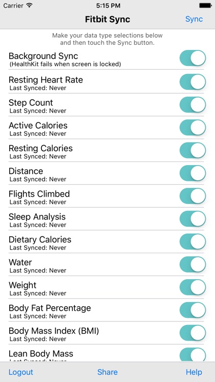Health Sync for Fitbit
