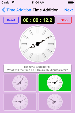 Clock Maths screenshot 2