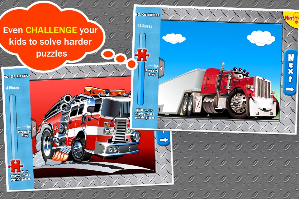 Trucks Jigsaw Puzzles: Kids Trucks Cartoon Puzzles screenshot 4