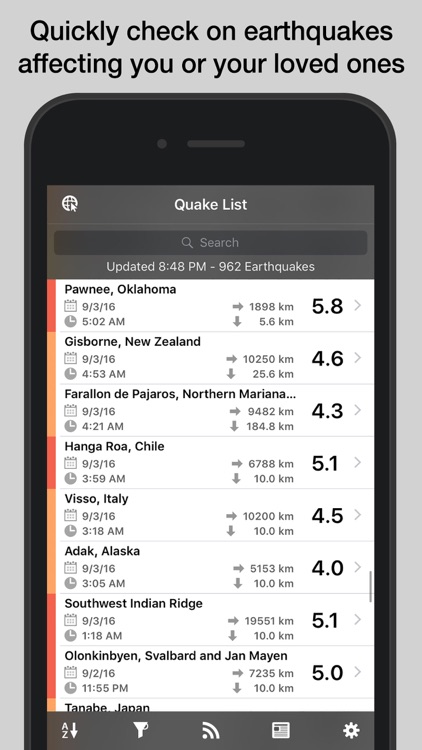QuakeFeed Earthquake Alerts