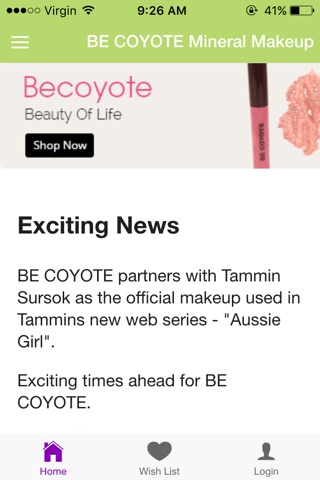 BE COYOTE Mineral Makeup screenshot 2