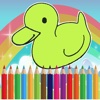 Funny Farm Animal Coloring Drawing for Kids