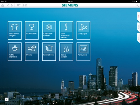 Siemens huishoudtoestellen Interactieve Productcatalogus BSH  Home Appliances screenshot 2