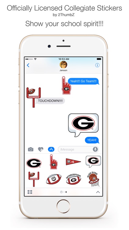 University of Georgia Stickers for iMessage