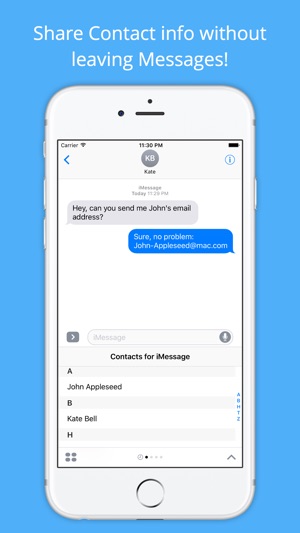 Contacts for iMessage