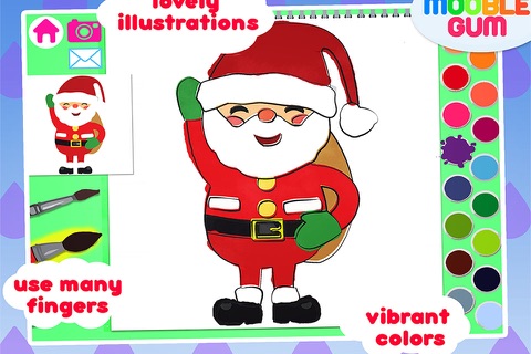 Christmas Coloring Book - painting app for kids  - learn how to paint cute Xmas drawings screenshot 3