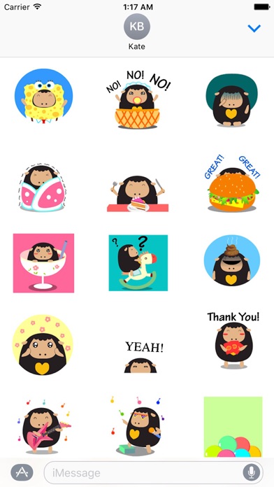 Adorable Black Sheep Sticker screenshot 3