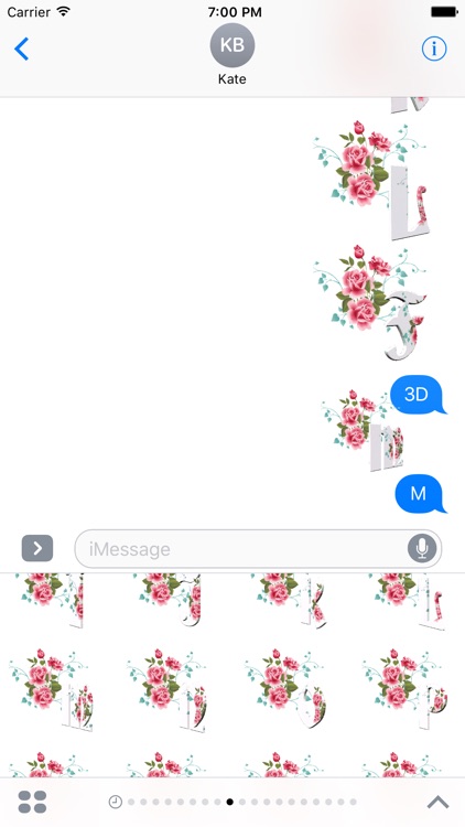3D Flowers Stickers Pack For iMessage screenshot-3