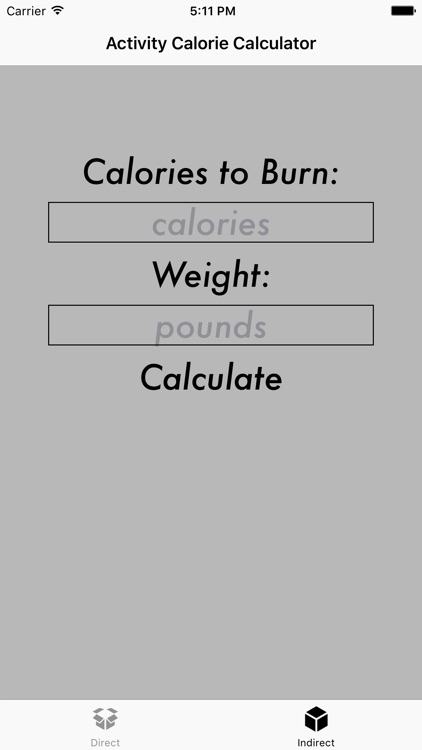 Activity Calorie Calculator