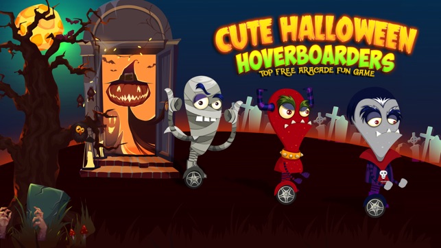 Cute Halloween Hoverboarders - Top Free Arcade Fun Game(圖1)-速報App