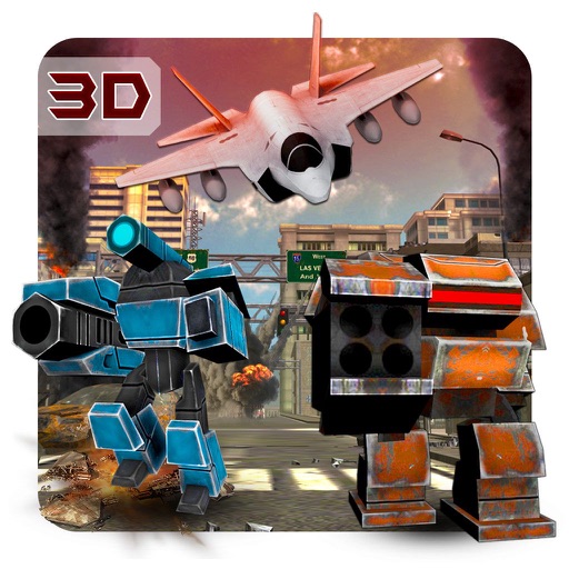 Jet Fighter vs. Robot – Air force and real robots 3D combat simulation game icon