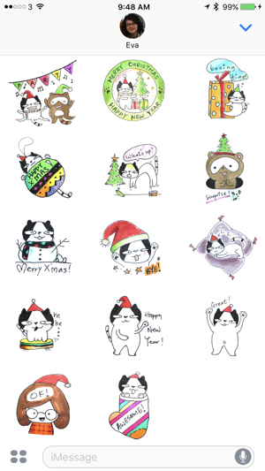 Doodle Funny Stickers Xmas(圖2)-速報App