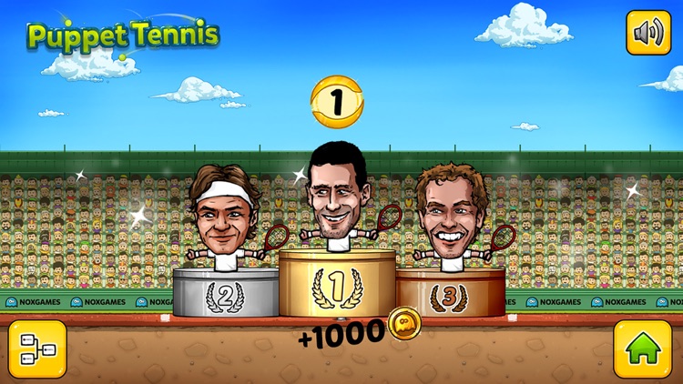 Puppet Tennis: Topspin Tournament of big head Marionette legends screenshot-4