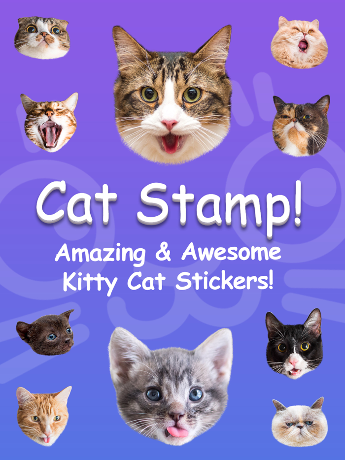 Cat Stamp Cute Stickers of Cats
