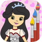 Paint princes in princesses coloring game