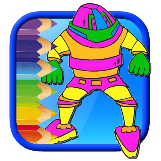 Kids Hero Robot Coloring Page Game Free Edition Icon