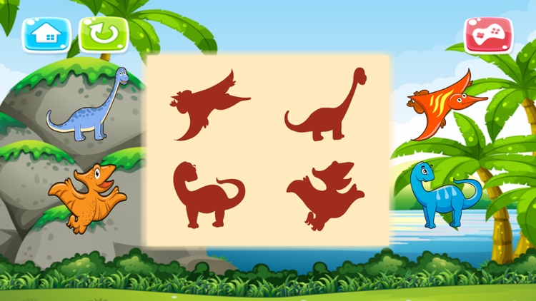 Dinosaur Puzzle - Dino Shadow And Shape Puzzles