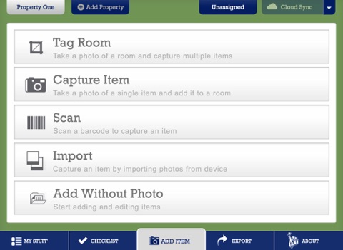 Liberty Mutual Home Gallery® - Household Inventory for iPad screenshot 2