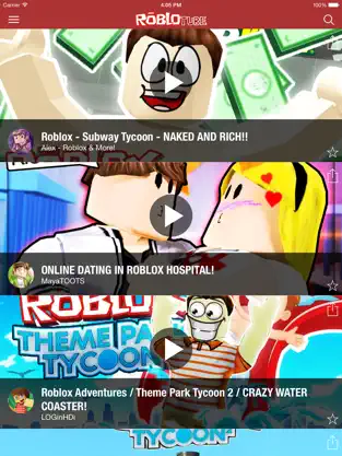 Screenshot 1 ROBLOtube - Best Videos for ROBLOX iphone