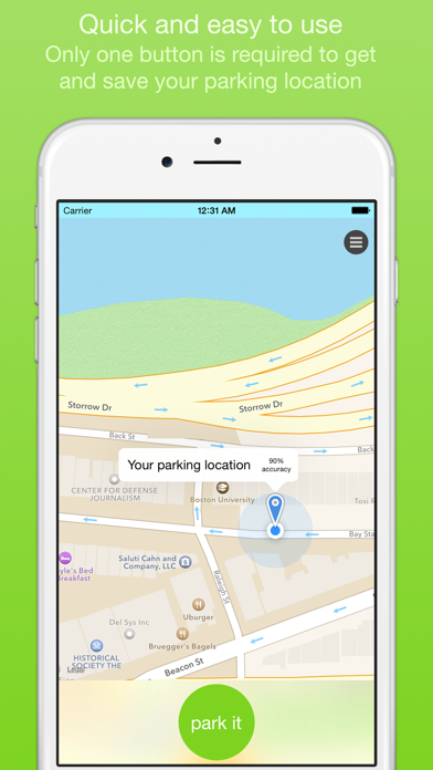 ParkIt - parking location and expiration reminder screenshot