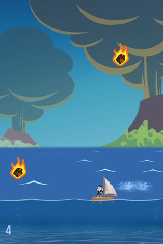 Dodgy Boat - Avoid the fireballs! screenshot 2