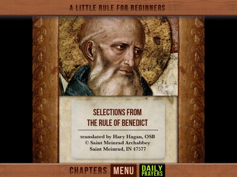 Honor Your Inner Monk - Saint Meinrad Archabbey Prayer App - for iPad screenshot 4