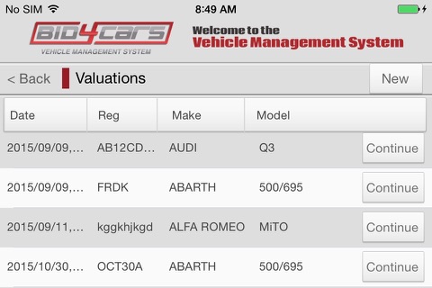 Bid4Cars VMS screenshot 3