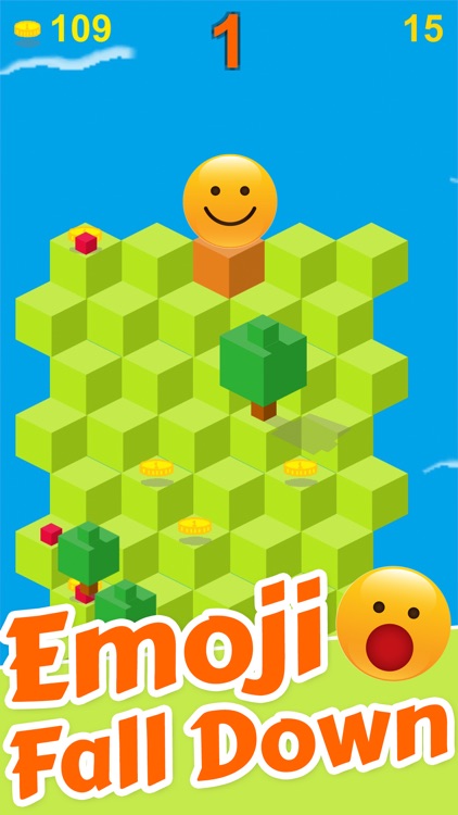 Cube Skip Emoji Fall Down : Emotion Rolling Ball Endless Games