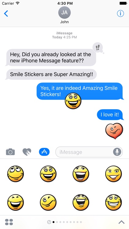 Happy Smile "Big Smilies Stickers" for iMessage