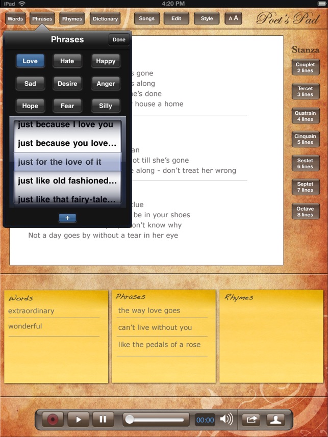 Poet's Pad™ for iPad(圖2)-速報App