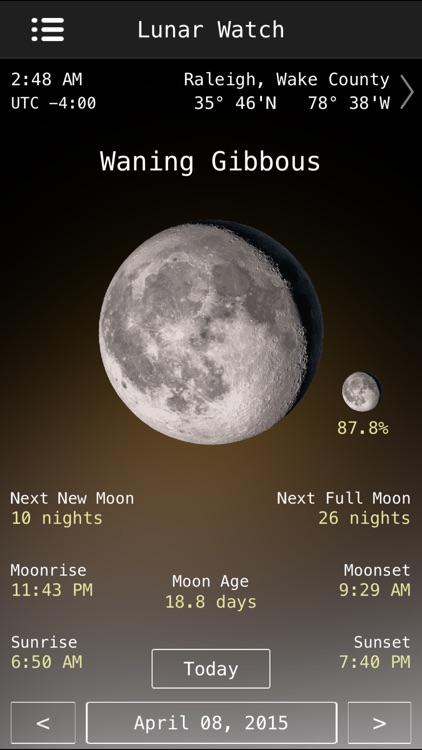 Lunar Watch Full moon phase calendar screenshot-3