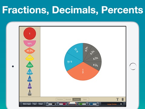 Fraction Circles Manipulative screenshot 2