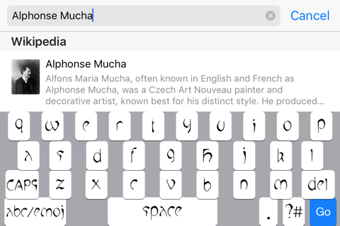 Alphonse Mucha Keyboard screenshot 2