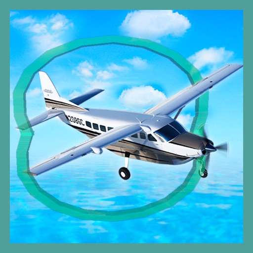 Perfect flying pilot icon