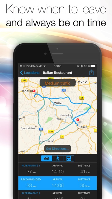 Arrive On Time - GPS assistant: ETA, travel time and directions to your favorite locations Screenshot 3
