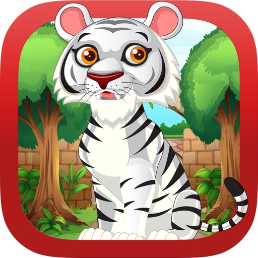 White Tiger Feeding Challenge - Wild Zoo Animal Fruit Lover iOS App