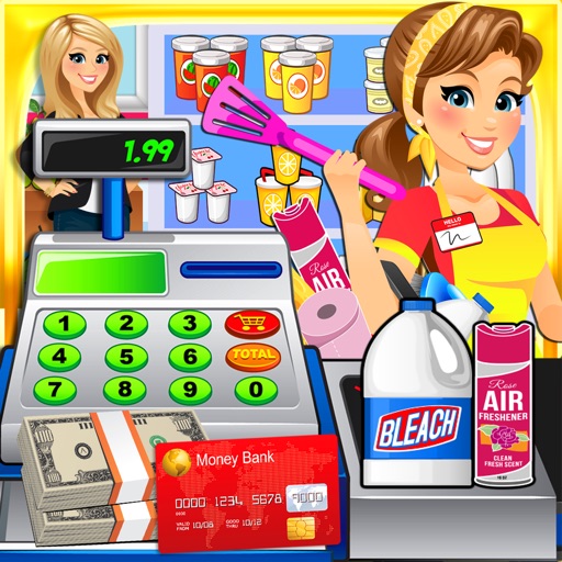 Supermarket Dollar Store Cashier - Kids Cash Register & Shopping Games FREE