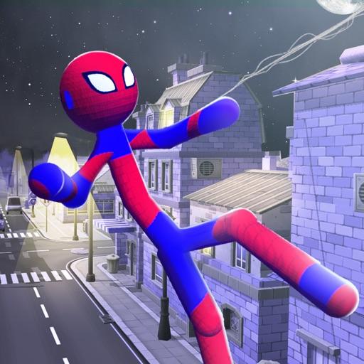 Stickman Spider Hero 3D Icon