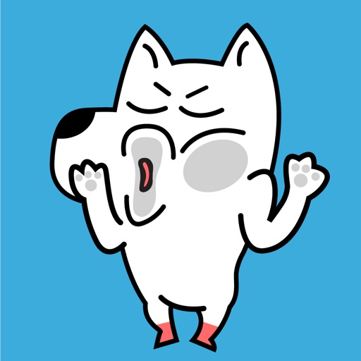 White Dog Animated Stickers by Duyet Pham