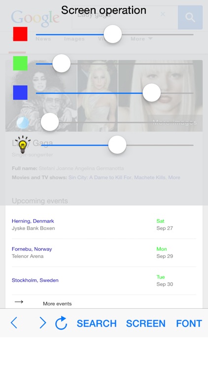 Color Browser  "Browser application to the preference of your sight, color"