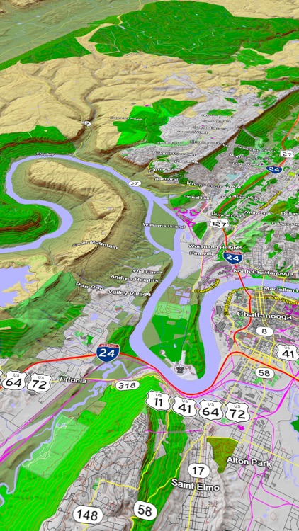 Scenic Map Eastern USA screenshot-3
