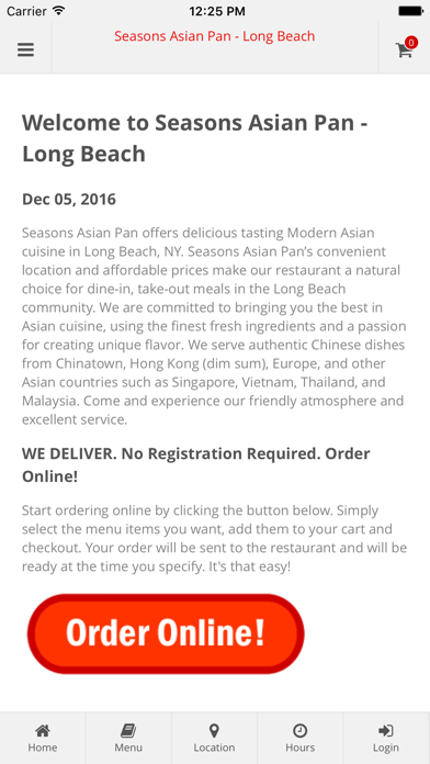 How to cancel & delete Seasons Asian Pan - Long Beach from iphone & ipad 1