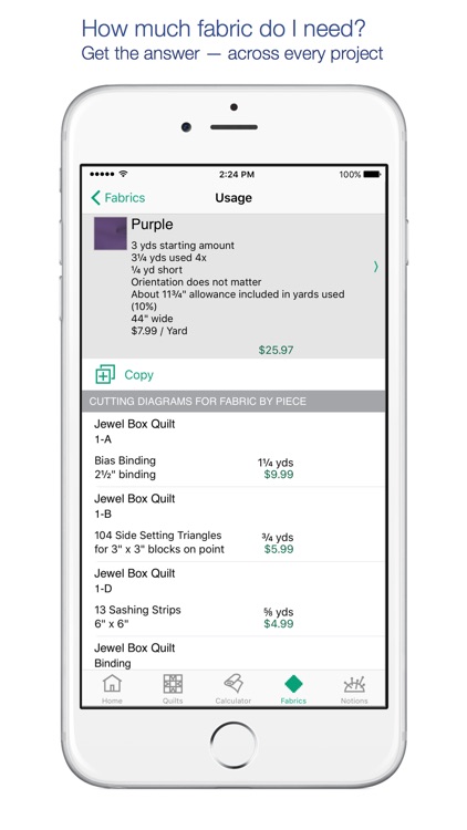 QuiltSandwich : Quilt Fabric Calculator
