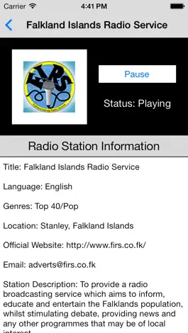 Game screenshot Falkland Islands Radio Live Player (Islas Malvinas hack