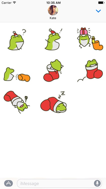 Greedy Xmas The Frog Stickers screenshot-3