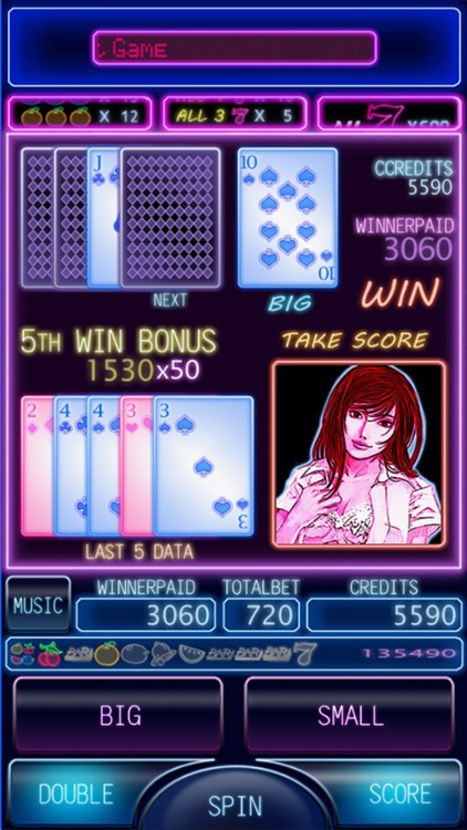 777 Fruit Neon Slot Machine screenshot-3