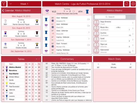Liga de Fútbol Profesional 2013-2014 - Match Centre screenshot 3