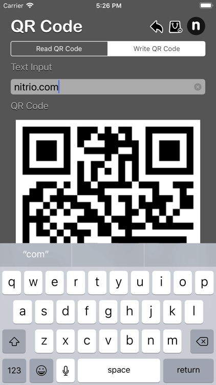 QR Code Nitrio