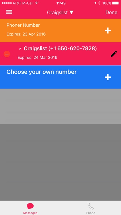 Phoner 2nd Phone Number Text screenshot-3